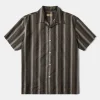 Online 1940s Seersucker Stripe Shirt - Brown Short Sleeve Shirts | Shirts