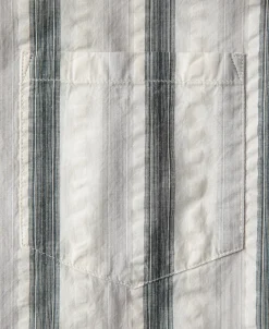 New 1940s Seersucker Stripe Shirt - White Short Sleeve Shirts | Shirts