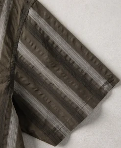 Online 1940s Seersucker Stripe Shirt - Brown Short Sleeve Shirts | Shirts