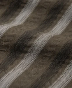 Online 1940s Seersucker Stripe Shirt - Brown Short Sleeve Shirts | Shirts