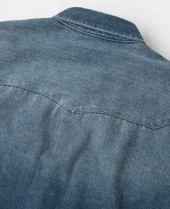 Best 1950s Slub Denim Western Shirt Denim | Long Sleeve Shirts