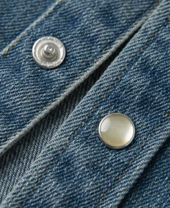 Best 1950s Slub Denim Western Shirt Denim | Long Sleeve Shirts