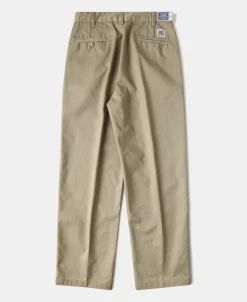 Outlet 1970s Straight-Leg Work Pants - Khaki Pants&trousers