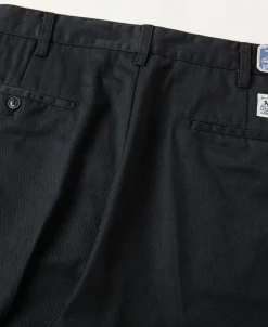 New 1970s Straight-Leg Work Pants - Black Pants&trousers