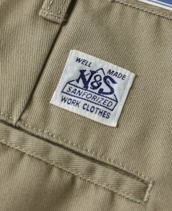 Outlet 1970s Straight-Leg Work Pants - Khaki Pants&trousers