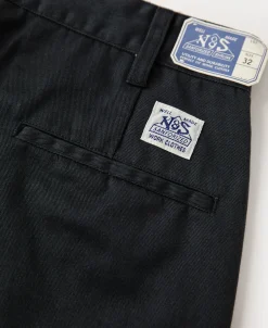 New 1970s Straight-Leg Work Pants - Black Pants&trousers