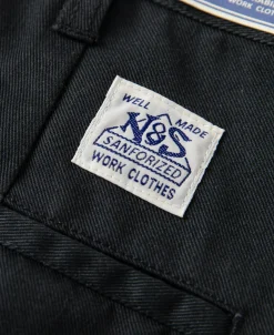 New 1970s Straight-Leg Work Pants - Black Pants&trousers