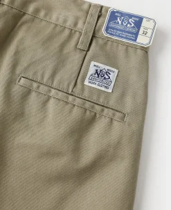 Outlet 1970s Straight-Leg Work Pants - Khaki Pants&trousers