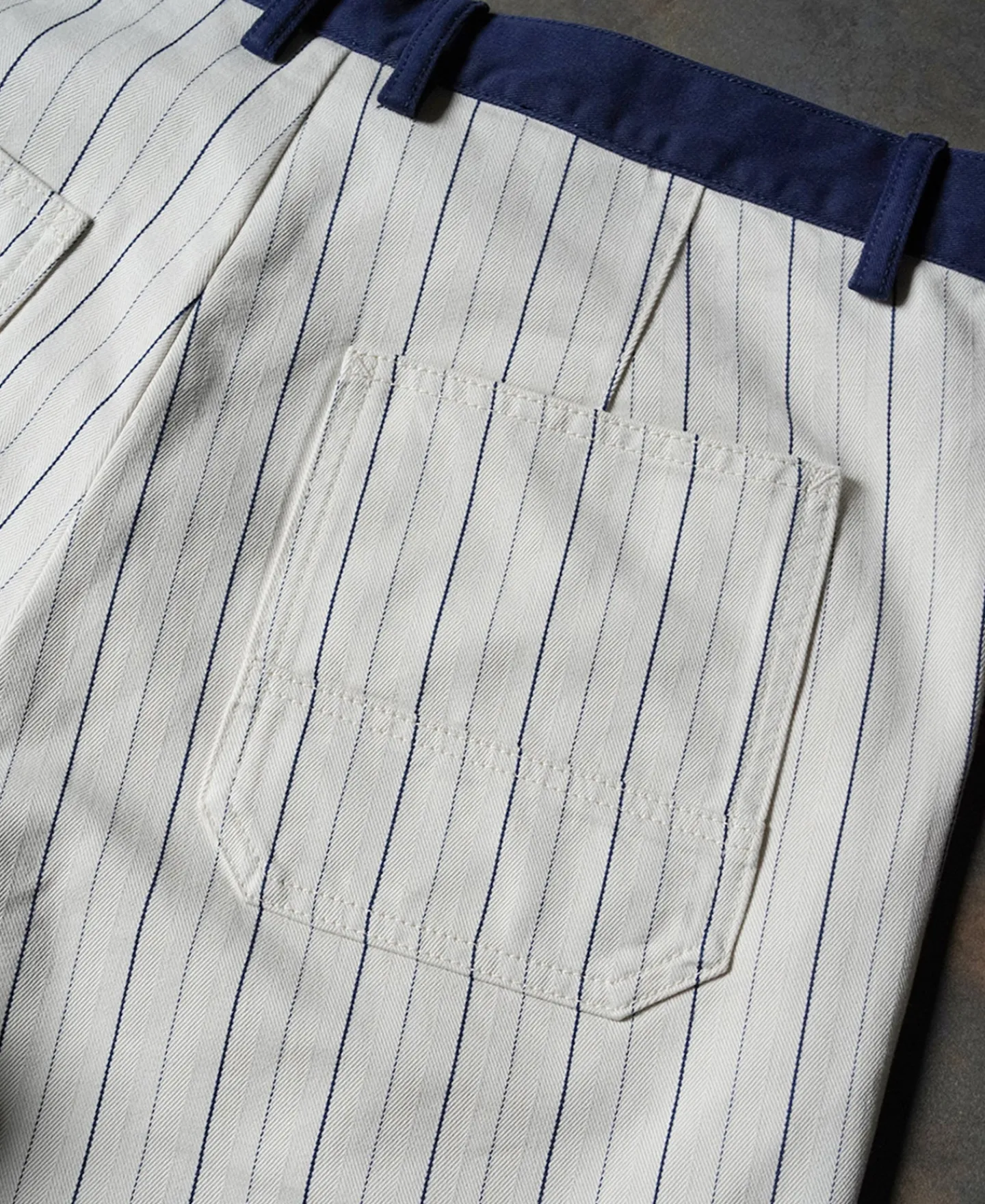 Online 1950s Striped Herringbone Milkman Trousers Pants&trousers