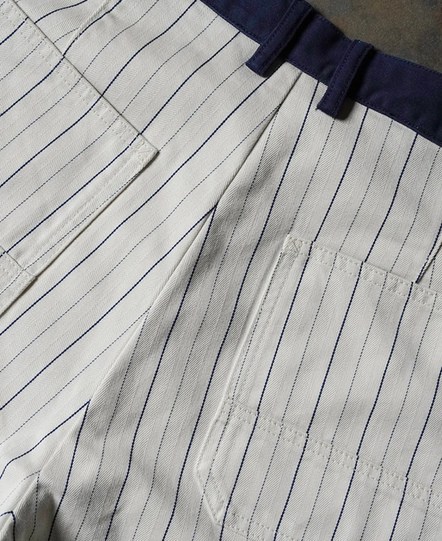 Online 1950s Striped Herringbone Milkman Trousers Pants&trousers