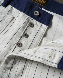 Online 1950s Striped Herringbone Milkman Trousers Pants&trousers
