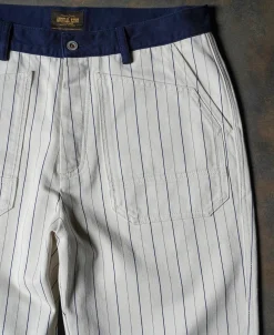 Online 1950s Striped Herringbone Milkman Trousers Pants&trousers