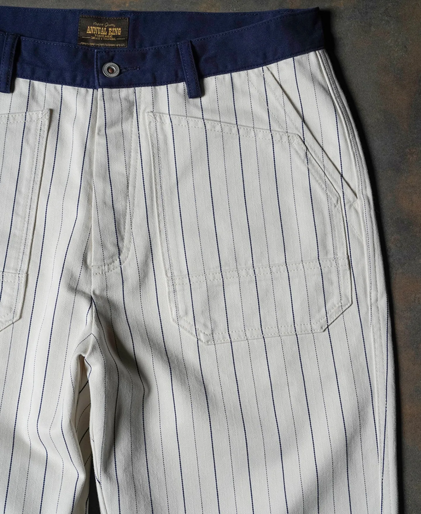 Online 1950s Striped Herringbone Milkman Trousers Pants&trousers