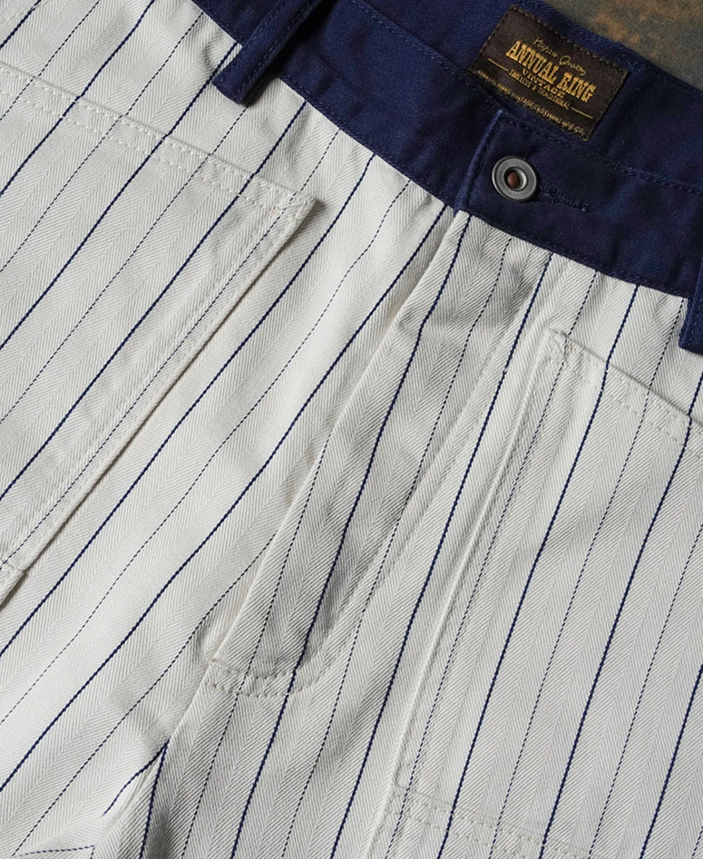 Online 1950s Striped Herringbone Milkman Trousers Pants&trousers
