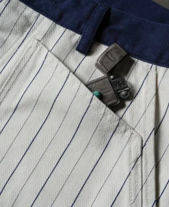 Online 1950s Striped Herringbone Milkman Trousers Pants&trousers