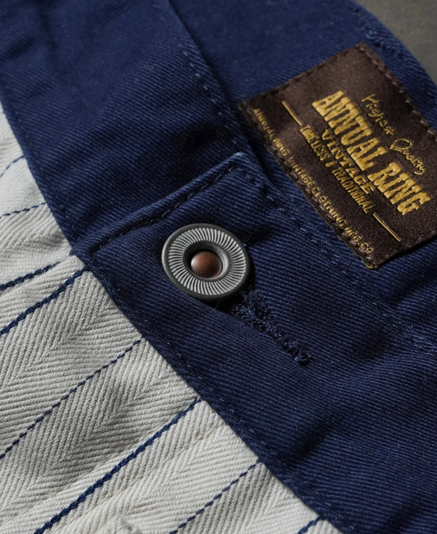 Online 1950s Striped Herringbone Milkman Trousers Pants&trousers