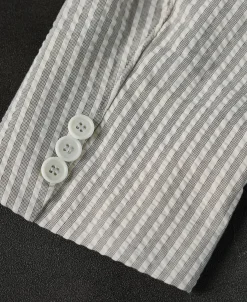 Discount 1950s Striped Seersucker Suit Jacket Jackets&coats