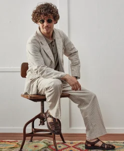 Discount 1950s Striped Seersucker Suit Jacket Jackets&coats
