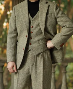 Hot 1930s Tweed Casual Suit Vest Waistcoats