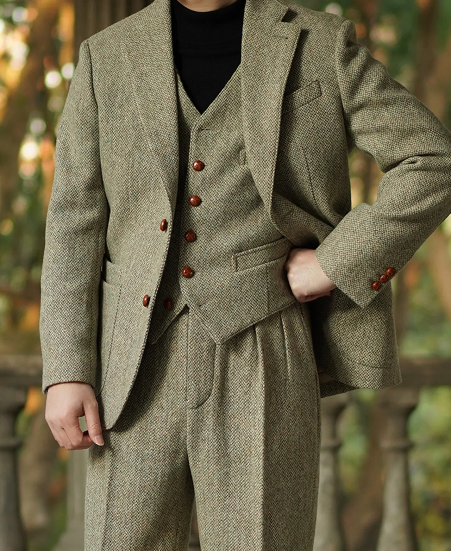 Hot 1930s Tweed Casual Suit Vest Waistcoats