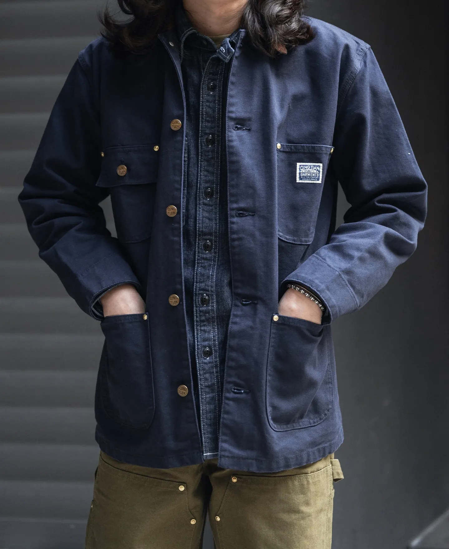 Sale 1950s Utility Chore Jacket - Navy Jackets&coats