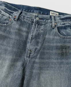 Clearance 1960s Washed Denim Trousers - Repaired Edition Jeans | Denim