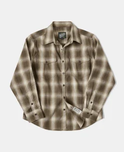 Hot 1950s Western Shadow Plaid Workshirt - Yellow Long Sleeve Shirts | Shirts