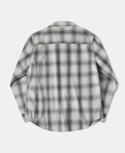Best 1950s Western Shadow Plaid Workshirt - Gray Long Sleeve Shirts | Shirts