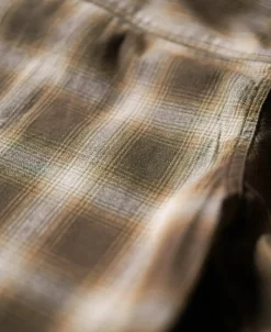 Hot 1950s Western Shadow Plaid Workshirt - Yellow Long Sleeve Shirts | Shirts