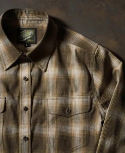 Hot 1950s Western Shadow Plaid Workshirt - Yellow Long Sleeve Shirts | Shirts