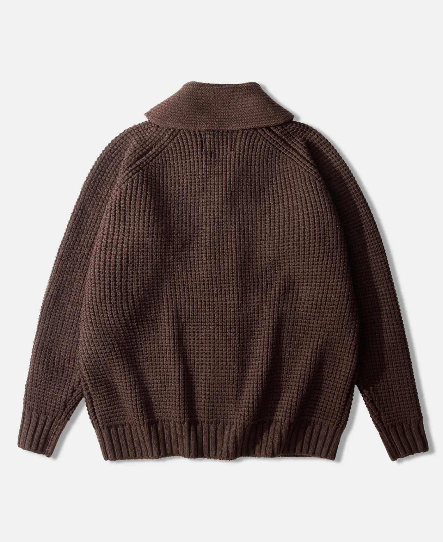 Online Shawl Collar Raglan Sleeve Wool Cardigan - Dark Brown Knitwear&sweaters
