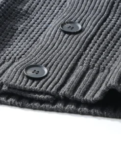 Fashion Shawl Collar Raglan Sleeve Wool Cardigan - Dark Gray Knitwear&sweaters