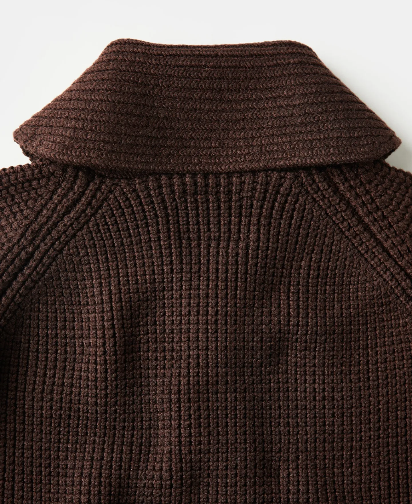 Online Shawl Collar Raglan Sleeve Wool Cardigan - Dark Brown Knitwear&sweaters
