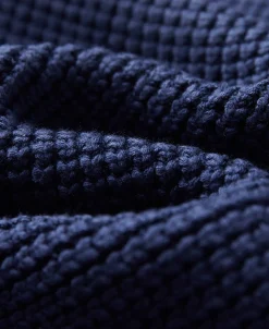 Fashion Shawl Collar Raglan Sleeve Wool Cardigan - Navy Blue Knitwear&sweaters