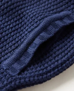 Fashion Shawl Collar Raglan Sleeve Wool Cardigan - Navy Blue Knitwear&sweaters