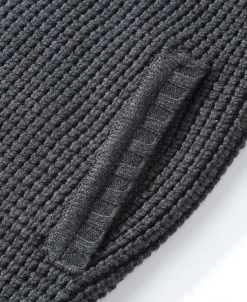 Fashion Shawl Collar Raglan Sleeve Wool Cardigan - Dark Gray Knitwear&sweaters