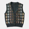 Best Shetland Wool Argyle Sweater Vest Waistcoats | Knitwear&sweaters