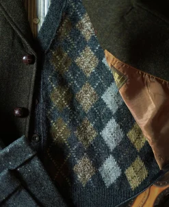 Best Shetland Wool Argyle Sweater Vest Waistcoats | Knitwear&sweaters