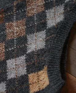 Best Shetland Wool Argyle Sweater Vest Waistcoats | Knitwear&sweaters