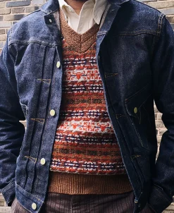 Clearance Shetland Wool Fair Isle Sweater Vest - Camel Knitwear&sweaters | Waistcoats