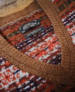 Clearance Shetland Wool Fair Isle Sweater Vest - Camel Knitwear&sweaters | Waistcoats