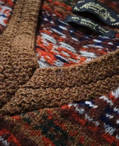 Clearance Shetland Wool Fair Isle Sweater Vest - Camel Knitwear&sweaters | Waistcoats