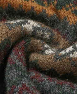 Best Shetland Wool Long Sleeve Fair Isle Sweater Knitwear&sweaters
