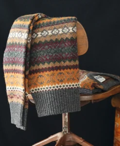 Best Shetland Wool Long Sleeve Fair Isle Sweater Knitwear&sweaters
