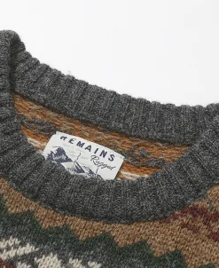 Best Shetland Wool Long Sleeve Fair Isle Sweater Knitwear&sweaters