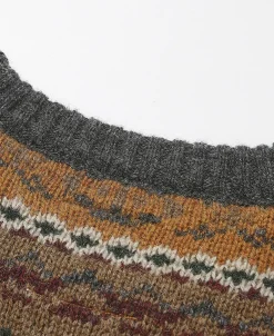 Best Shetland Wool Long Sleeve Fair Isle Sweater Knitwear&sweaters