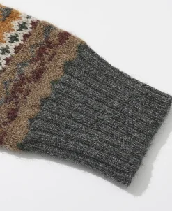 Best Shetland Wool Long Sleeve Fair Isle Sweater Knitwear&sweaters