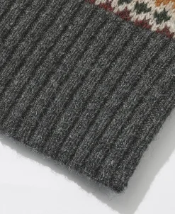 Best Shetland Wool Long Sleeve Fair Isle Sweater Knitwear&sweaters