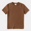 Hot Slim Fit Crew Neck T-Shirt - Rust Red Short Sleeve T-Shirts | T-shirts