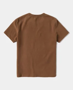Hot Slim Fit Crew Neck T-Shirt - Rust Red Short Sleeve T-Shirts | T-shirts